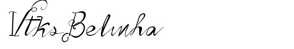 Vtks Belinha font preview
